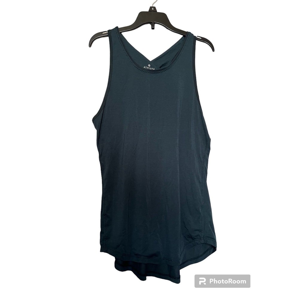 ATHLETA dark teal athletic tank racerback size S